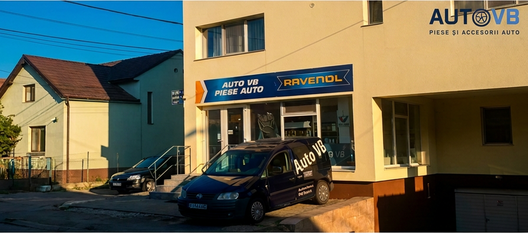 Exteriorul magazinului AutoVB piese auto din Cluj-Napoca
